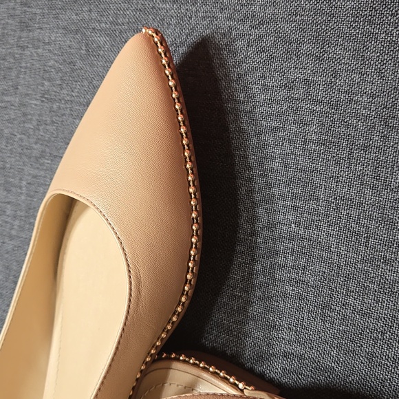 Coach VAE Leather Slingback Studded Flat Skimmers - Picture 3 of 8